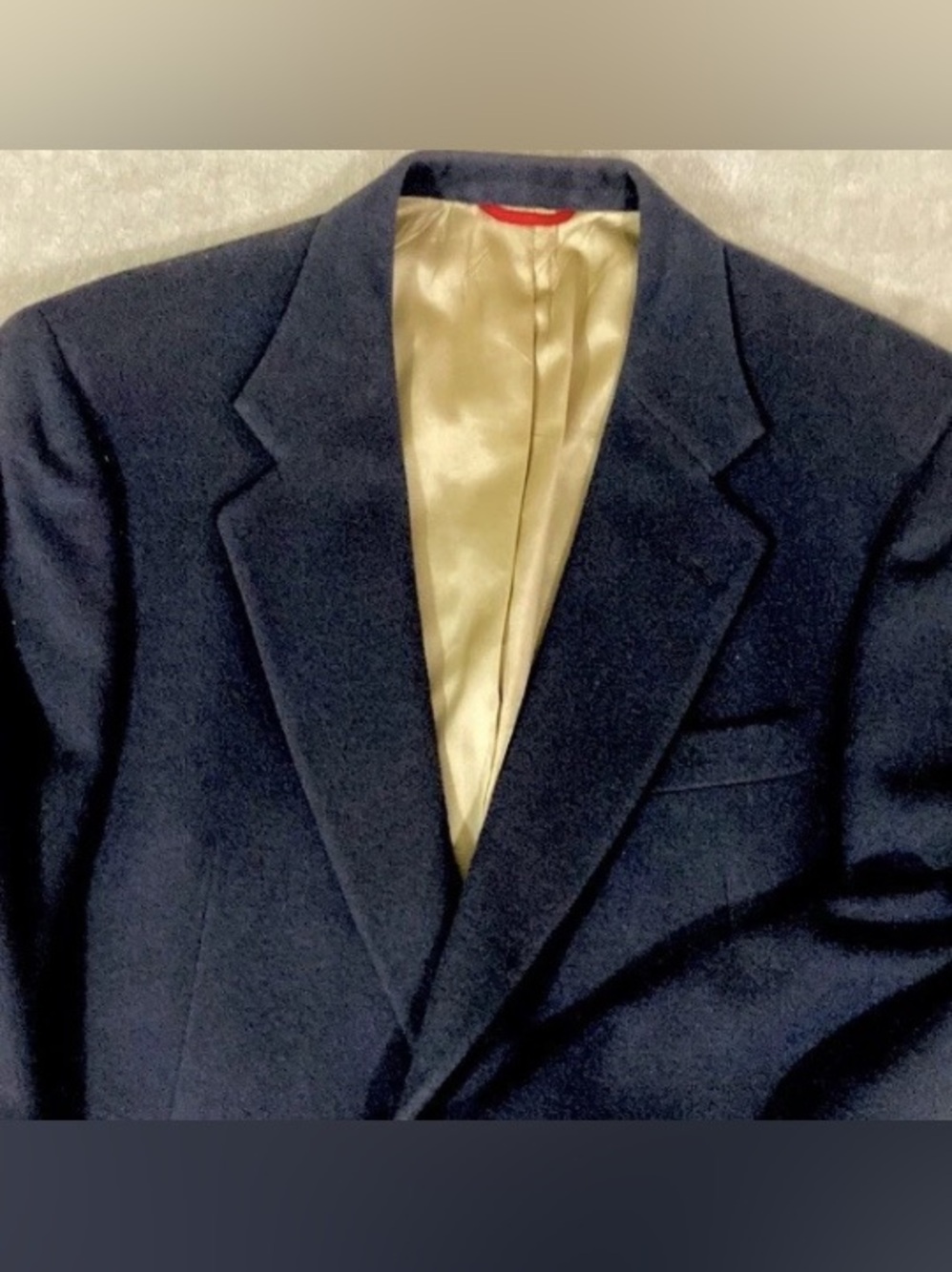 Jos A Banks Kent Blazer Mens Size 43L Navy Blue Wool Union Made Vintage